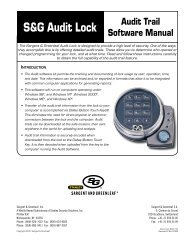 S&G Audit Lock - Sargent and Greenleaf