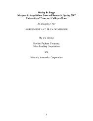 AGREEMENT AND PLAN OF MERGER - College of Law