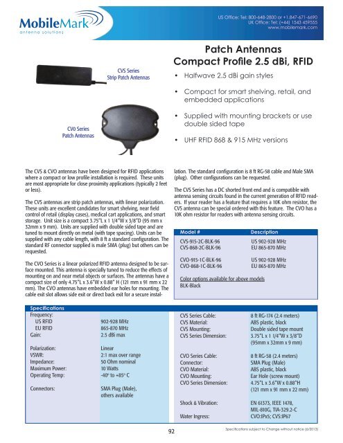 RFID Antenna Solutions - Mobile Mark