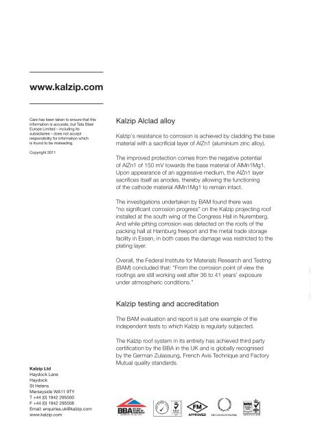 Download PDF - Kalzip