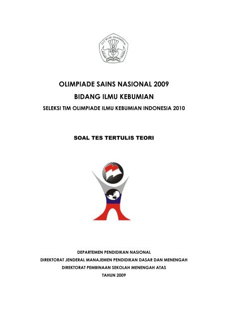 OLIMPIADE SAINS NASIONAL 2009 BIDANG ILMU KEBUMIAN