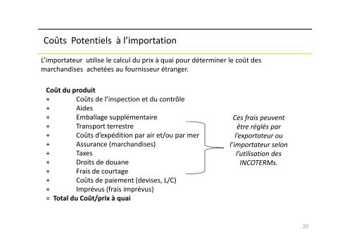 Notions de base du commerce international pour les entreprises qui ...