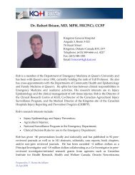 Dr. Robert Brison - Kingston General Hospital