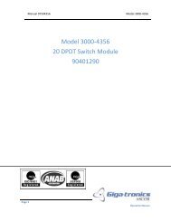 Giga-tronics ASCOR 3000-4356 Users Manual, 20 DPDT Switch ...