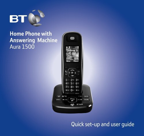 Download the BT Aura 1500 Twin User Guide. - Cordless Phones
