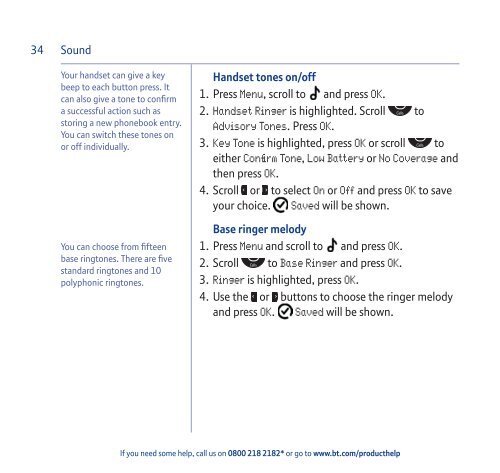 Download the BT Aura 1500 Twin User Guide. - Cordless Phones