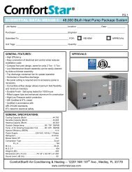 SUBMITTAL DATA: MEH48-1 48 000 Btu/h Heat Pump ... - Comfortstar