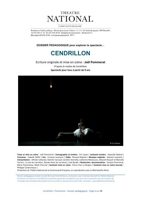 Cendrillon - Théâtre National