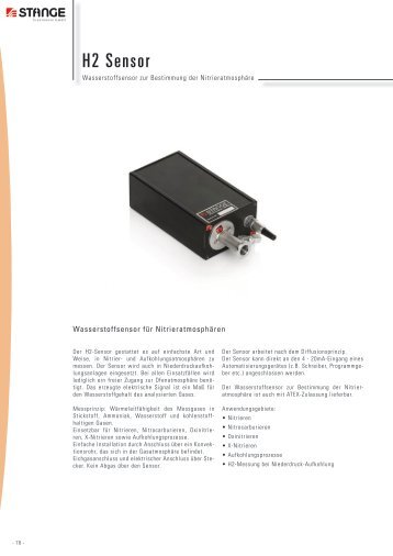 H2 Sensor - Stange Elektronik GmbH