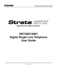 Strata CTX DKT3001/2001-SLT User Guide - Sierra Telephone