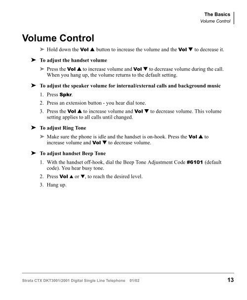 Strata CTX DKT3001/2001-SLT User Guide - Sierra Telephone