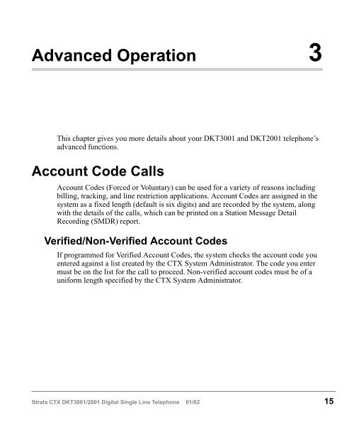 Strata CTX DKT3001/2001-SLT User Guide - Sierra Telephone