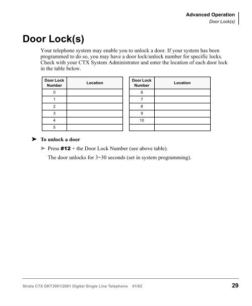 Strata CTX DKT3001/2001-SLT User Guide - Sierra Telephone