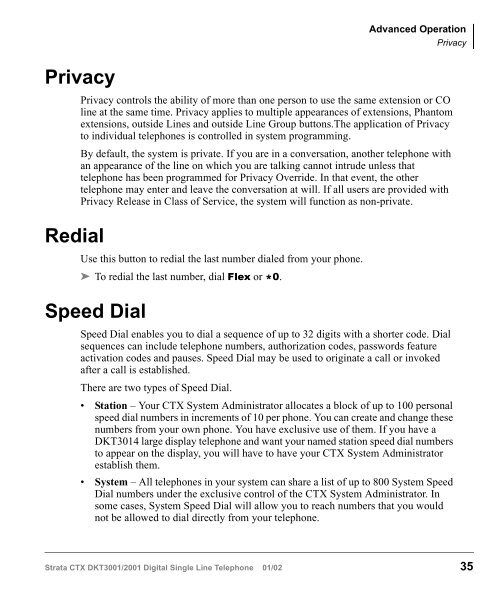 Strata CTX DKT3001/2001-SLT User Guide - Sierra Telephone