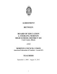 agreement between board of education j. sterling morton high ...