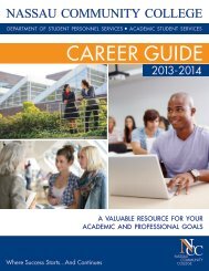 2013-2014 CareerGuide - Nassau Community College