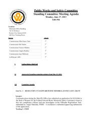 Meeting Agenda Public Works and Safety Committee Standing ...