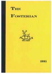 Fosterian Magazine 1995 - Old Fosterians and Lord Digby's Old Girls
