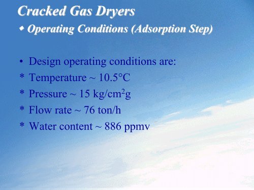 Contamination of Molecular Sieve