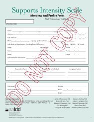 Supports Intensity Scale for Adults Sample Form