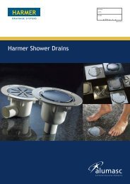 Harmer Vertical ABS shower Drain And White Quadrant Cap CVS//CQ