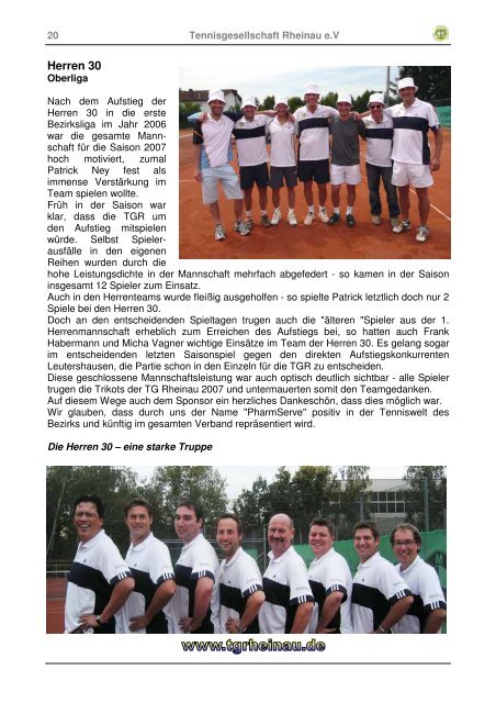 K reuzfahrt - A gentur R eese - Tennisgesellschaft Rheinau