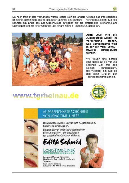 K reuzfahrt - A gentur R eese - Tennisgesellschaft Rheinau