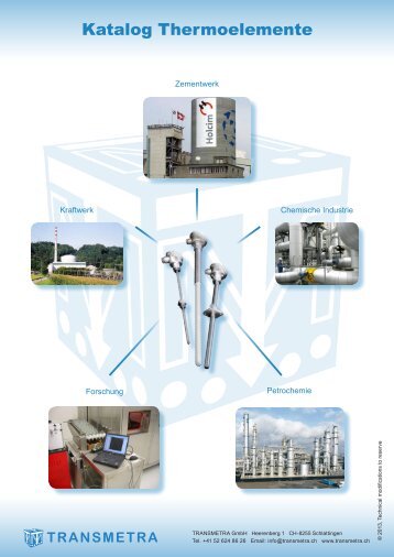 Katalog Thermoelemente und Leitungen - Transmetra