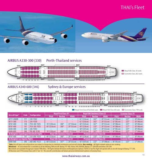 thai airways a380 economy class