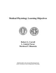 Medical Physiology Learning Objectives - American Physiological ...