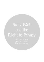 Roe v. Wade and the Right to Privacy - Advocacy and Public ...