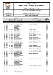 FEDERACIÓN CÁNTABRA DE ATLETISMO