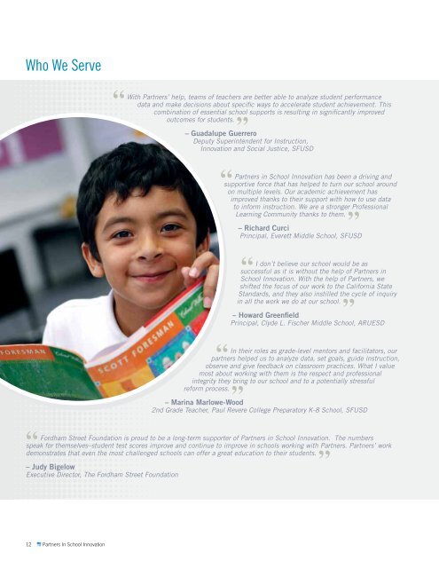 2011-12 Annual Report - Partners in School Innovation