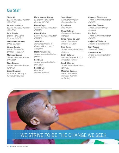 2011-12 Annual Report - Partners in School Innovation