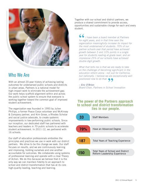 2011-12 Annual Report - Partners in School Innovation