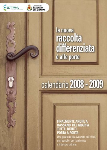 raccolta differenziata calendario2008 - 2009 - Etra Spa