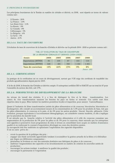 Industries Agro-Alimentaires - Tunisie industrie