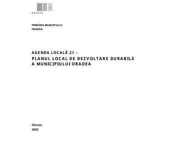 planul local de dezvoltare durabilÄ a municipiului oradea