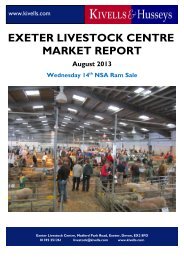 EXETER LIVESTOCK CENTRE MARKET REPORT - Kivells