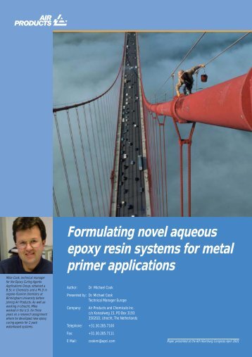 Formulating novel aqueous epoxy - Halox