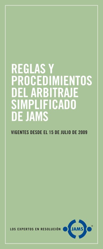 reglas y procedimientos del arbitraje simplificado de jams