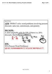 Word Problems involving Percents.notebook - CCSD Blogs