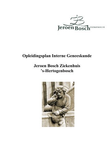 Opleidingsplan Interne Geneeskunde Jeroen Bosch Ziekenhuis 's ...