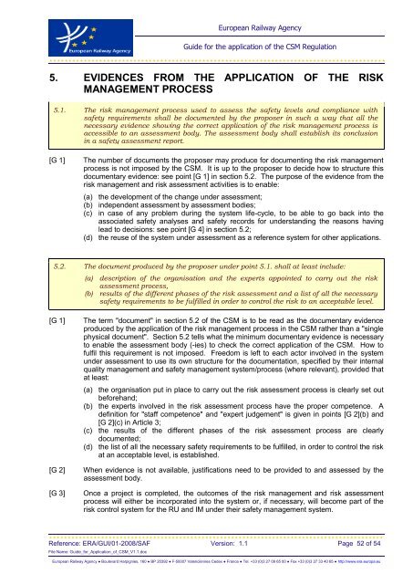 ERA guide for application of the Common Safety Methods ... - Europa