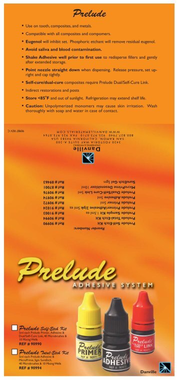 Prelude Instructions.pdf - Danville Materials