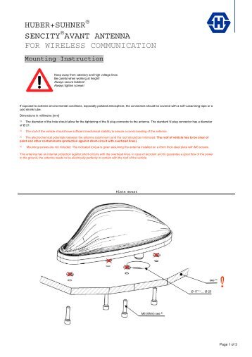 huber+suhner sencity avant antenna for wireless ... - Nkt-rf.ru