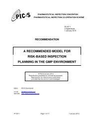 a recommended model for risk-based inspection planning in ... - PIC/S