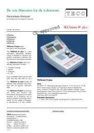 Flyer TEChrom Ã‚Â® IV Plus - Teco Medical Instruments