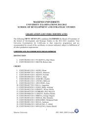 Certificate Programmes Graduation List - Maseno University