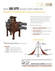 MODEL 800 UPD SOLUBLE COffEE gRANULIzER - Modern ...